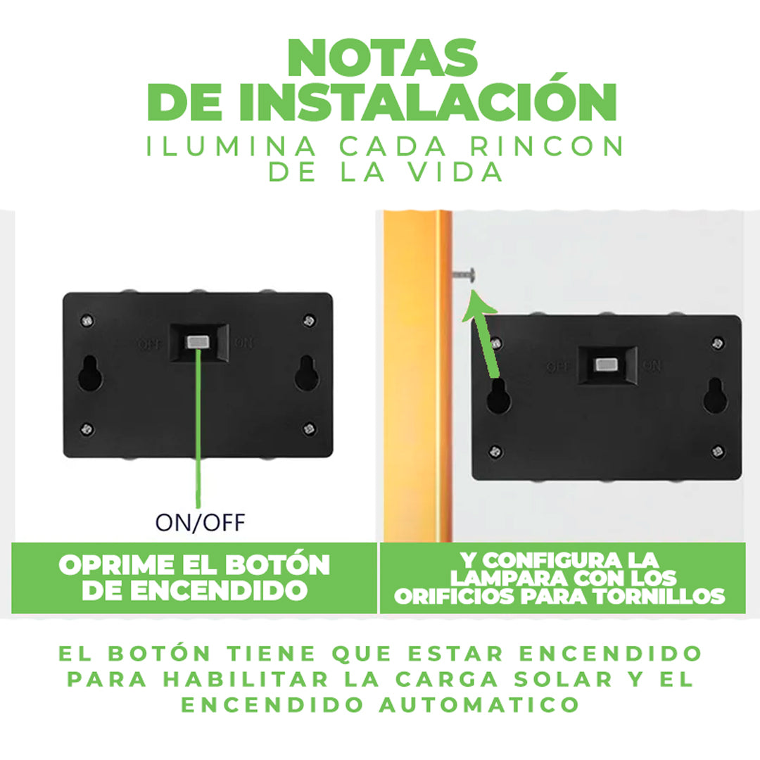 LÁMPARA SOLAR DE 6 LUCES