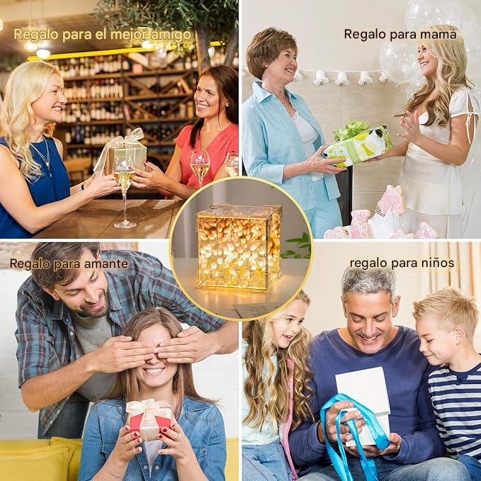 LÁMPARA DE TULIPANES® - Lámpara nocturna LED decorativa, cubo mágico