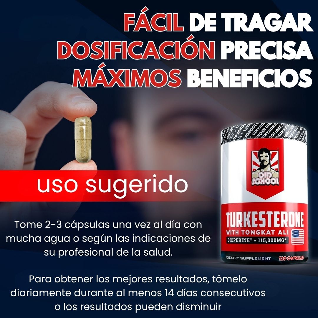TURKESTERONE® SUPLEMENTO DE TESTOSTERONA PARA HOMBRES