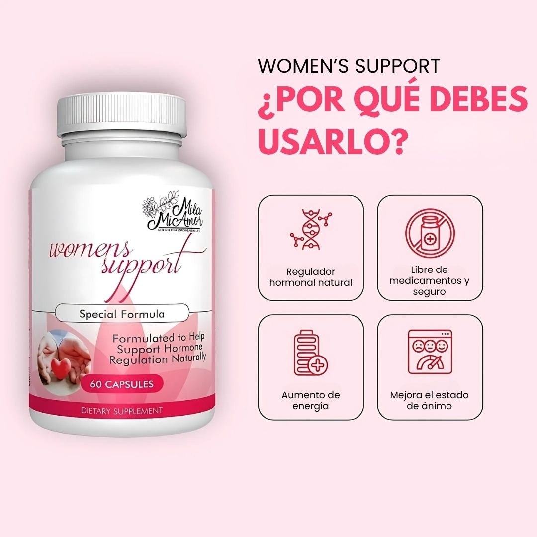 WOMEN’S SUPPORT® MILA MIAMOR - SUPLEMENTO HORMONAL - 60 CÁPSULAS