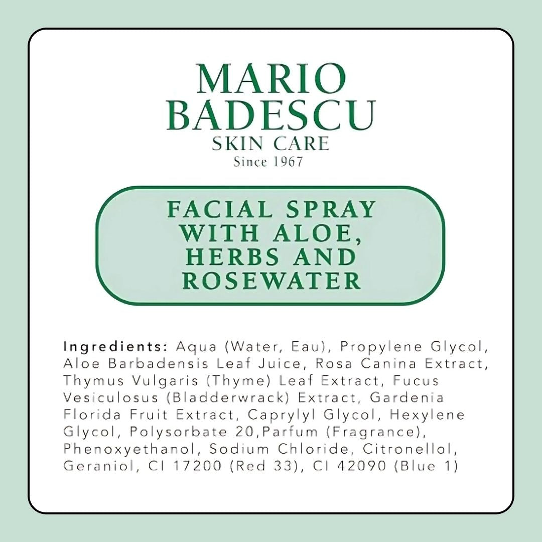 MARIO BADESCU® TÓNICO FACIAL CON AGUA DE ROSAS Y ALOE VERA