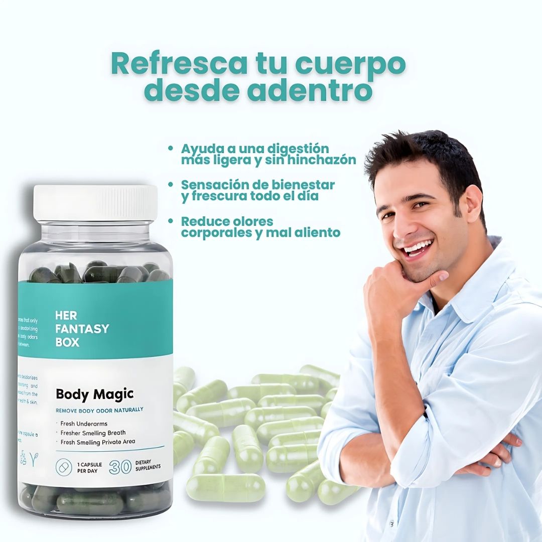 BODY MAGIC - HER FANTASY BOX® - 3O CÁPSULAS DE CLOROFILA