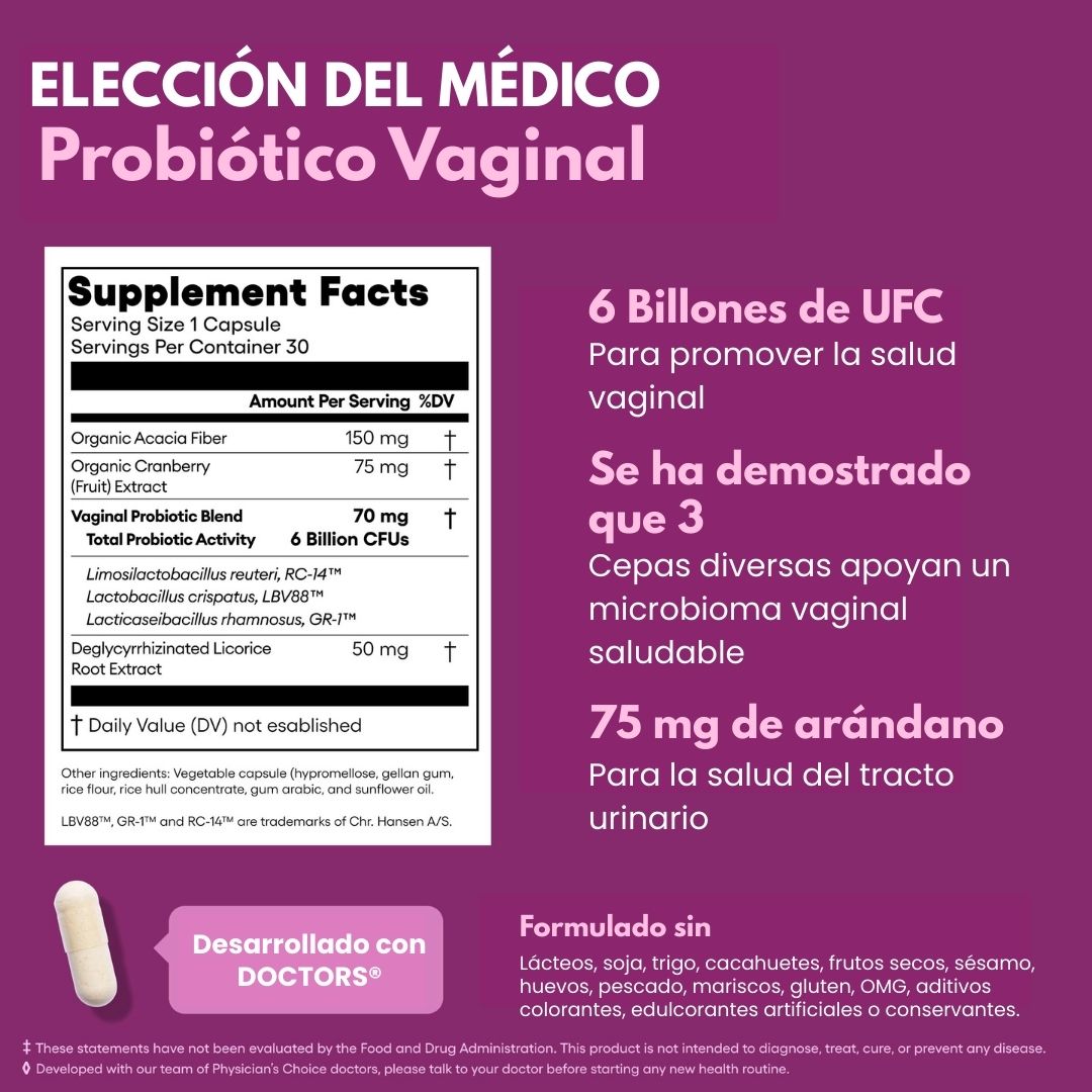 VAGINAL PROBIOTIC® PHYSICIAN'S CHOICE - PROBIÓTICO VAGINAL