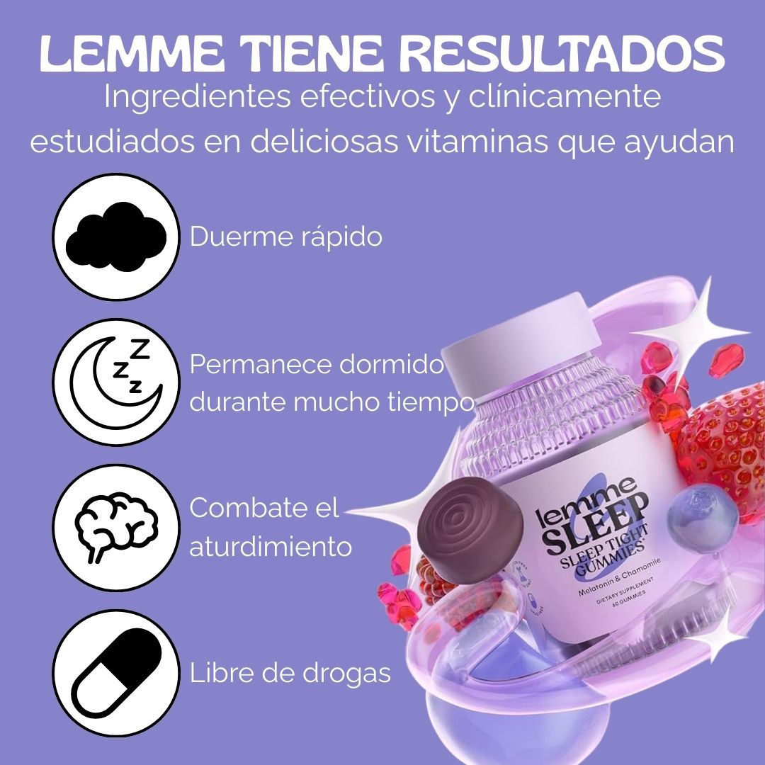 LEMME SLEEP® - GOMAS PARA CONCILIAR EL SUEÑO PROFUNDO