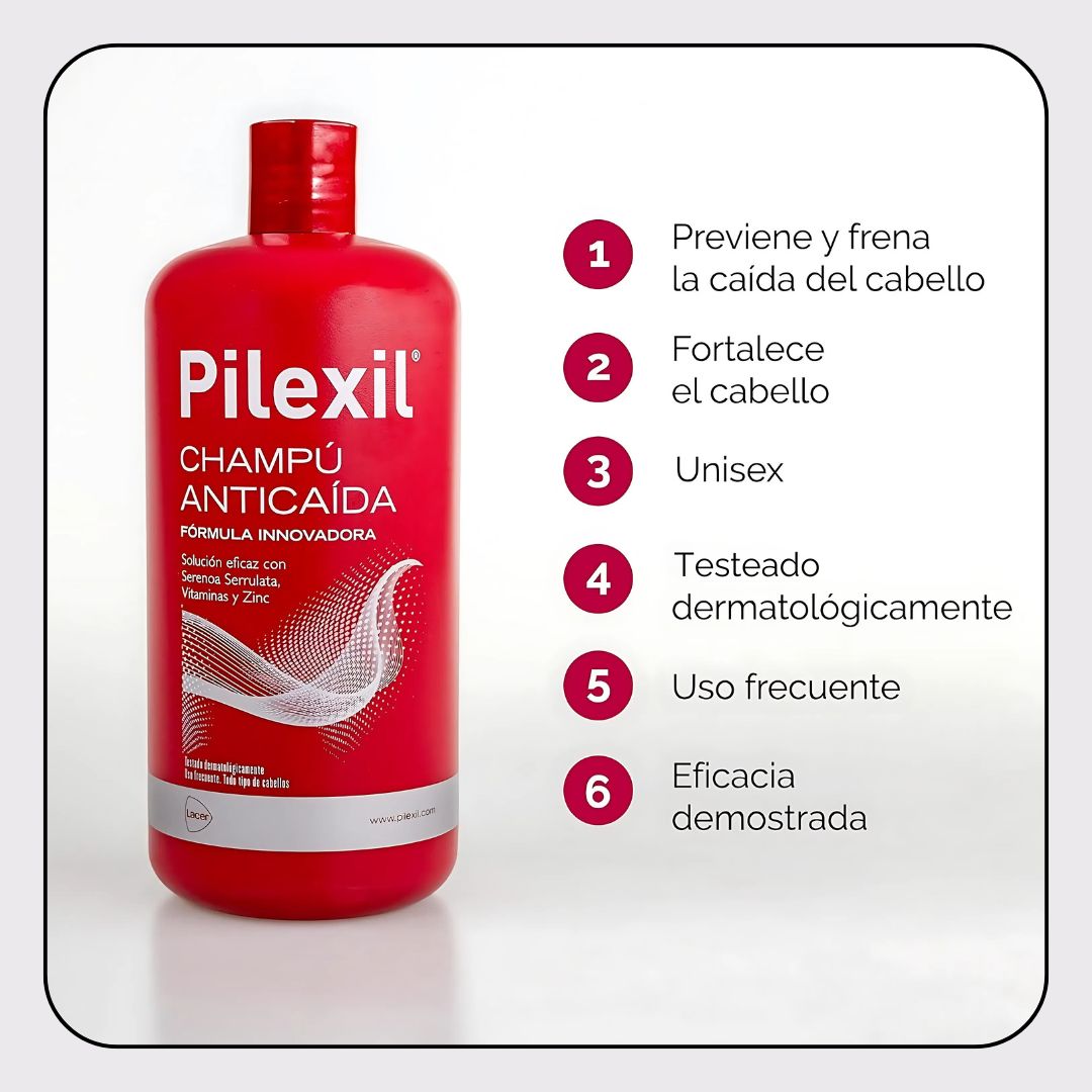 PILEXIL® SHAMPOO ANTICAÍDA DE CABELLO
