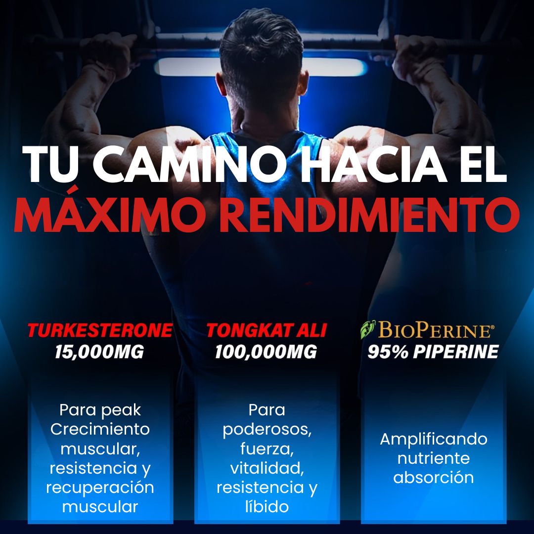 TURKESTERONE® SUPLEMENTO DE TESTOSTERONA PARA HOMBRES