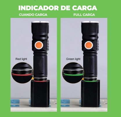 LINTERNA TÁCTICA USB RECARGABLE