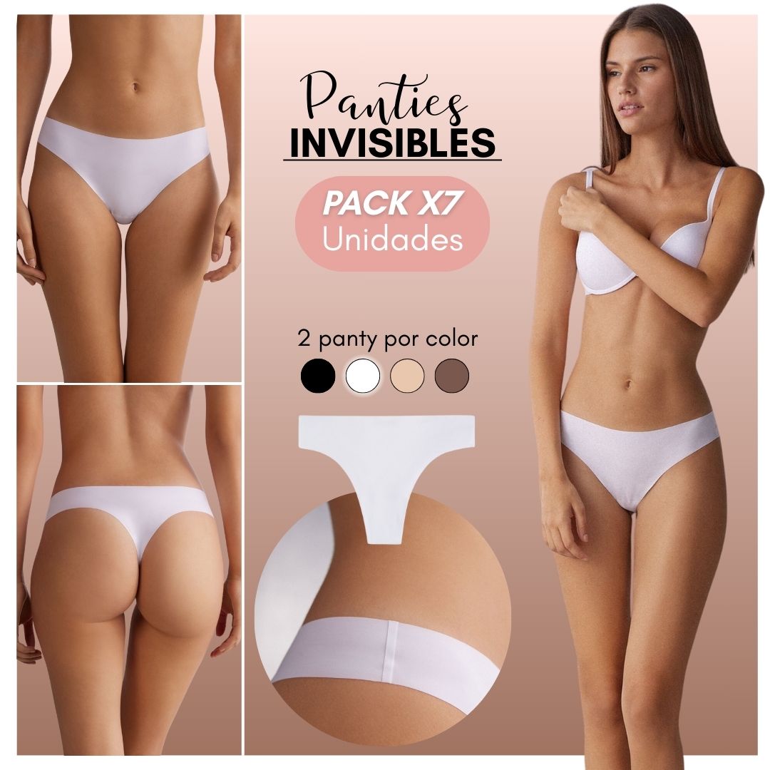 PANTIES INVISIBLES X7 UNDS