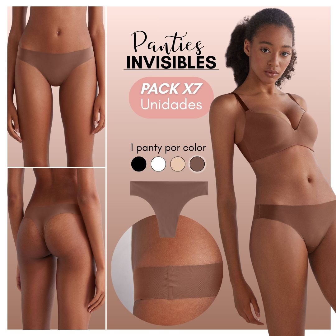 PANTIES INVISIBLES X7 UNDS