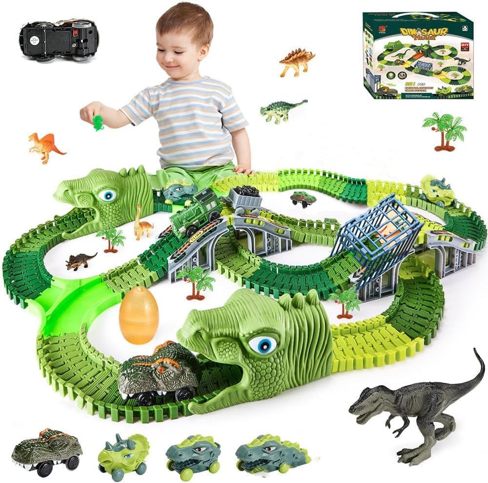 Pista De Carros Con Juguetes Dino 237pc