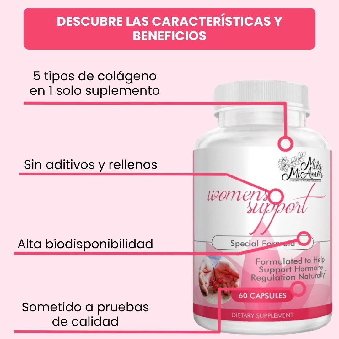 WOMEN’S SUPPORT® MILA MIAMOR - SUPLEMENTO HORMONAL - 60 CÁPSULAS