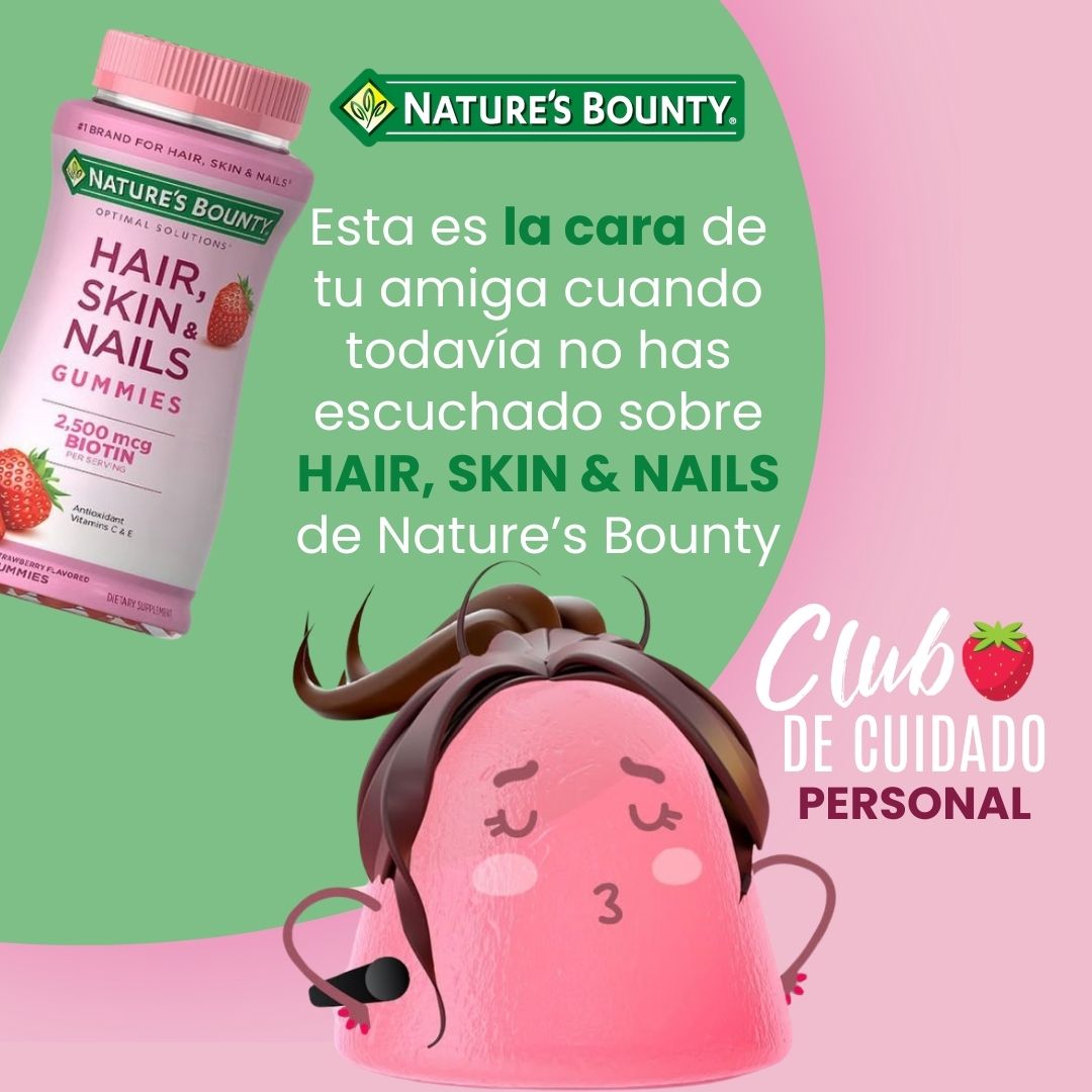 no NATURE’S BOUNTY HAIR SKIN & NAILS® - GOMITAS QUE APOYAN EL FORTALECIMIENTO DEL CABELLO,PIEL Y UÑAS