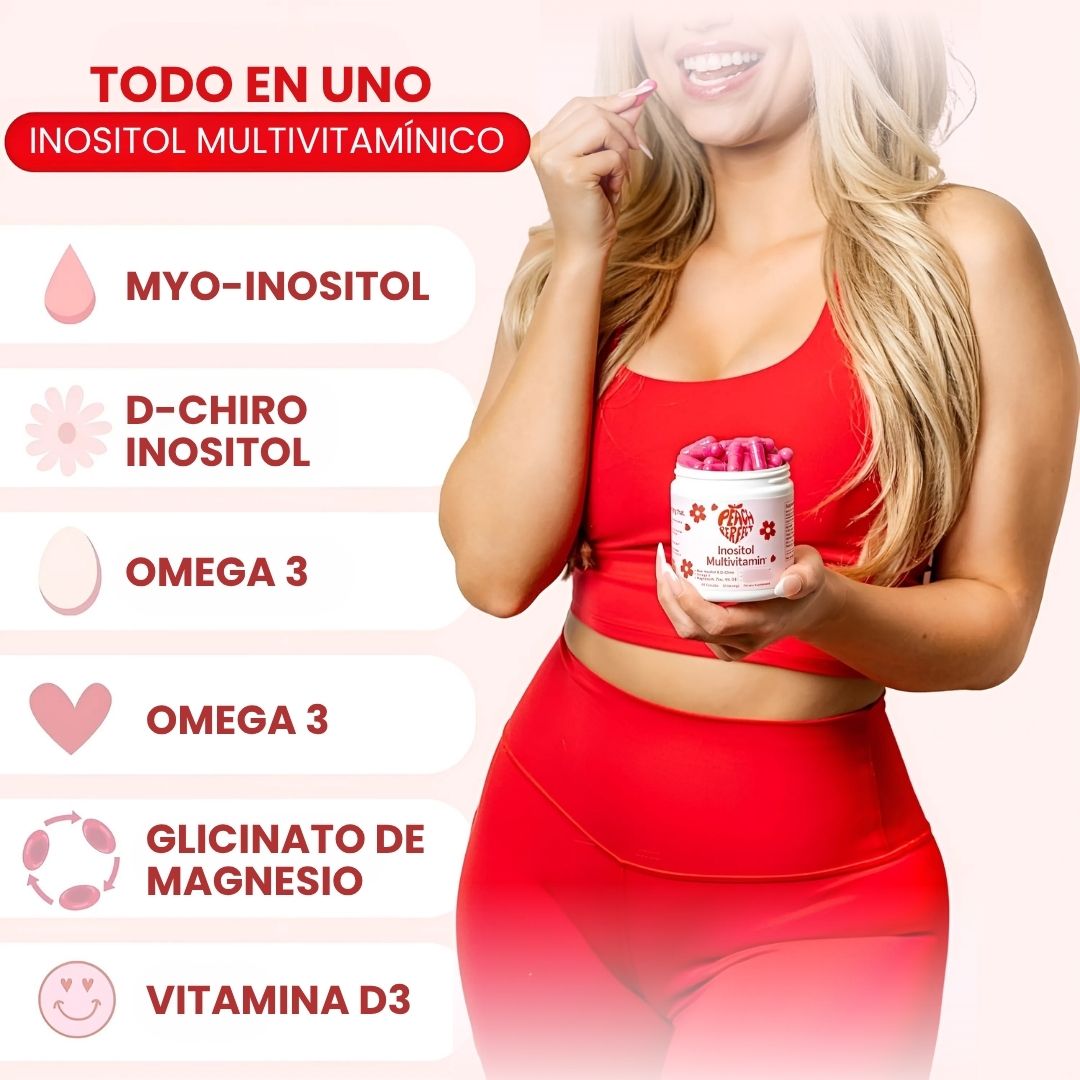 PEACH PERFECT®- 60 Cápsulas multivitamínicas de inositol