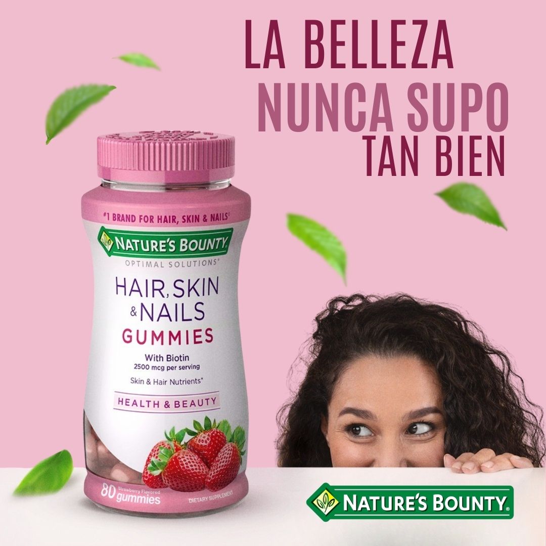 no NATURE’S BOUNTY HAIR SKIN & NAILS® - GOMITAS QUE APOYAN EL FORTALECIMIENTO DEL CABELLO,PIEL Y UÑAS
