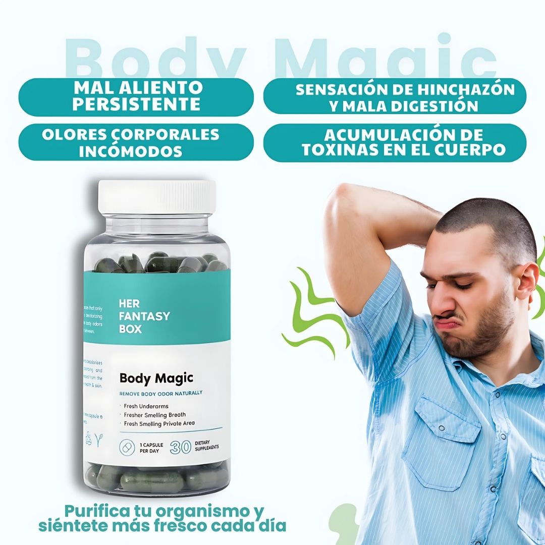 BODY MAGIC - HER FANTASY BOX® - 3O CÁPSULAS DE CLOROFILA