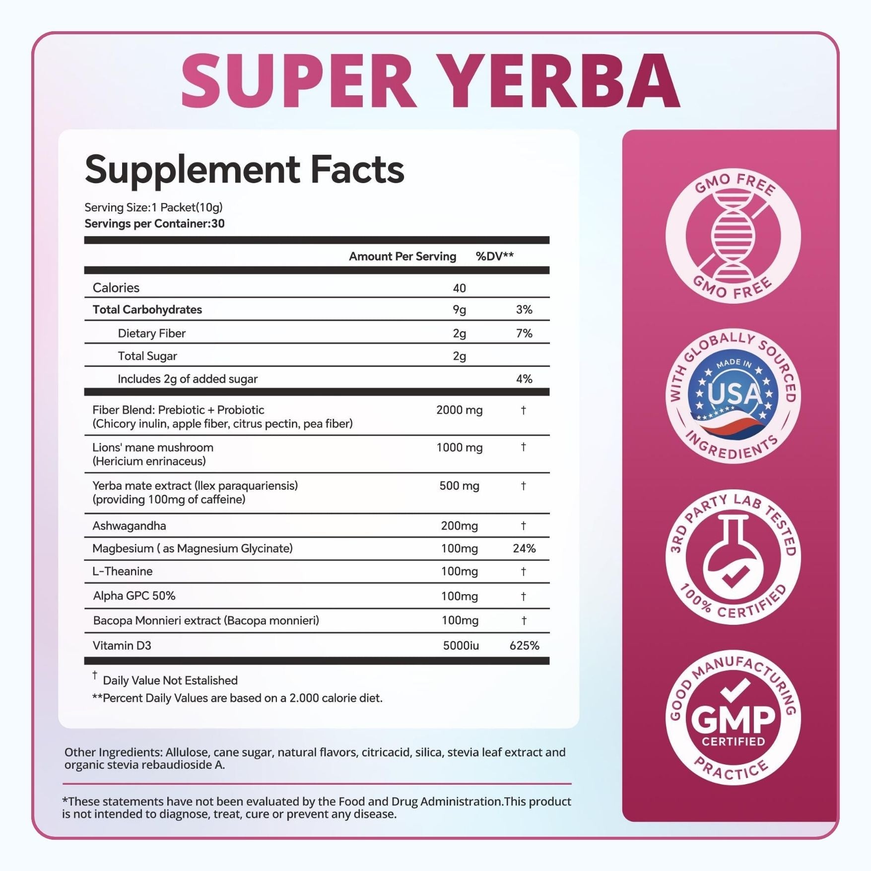 ZOOONE® SUPER YERBA - 30 SOBRES