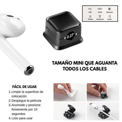 KIT ORGANIZADOR DE CABLES - PACK DE 6 UNIDADES