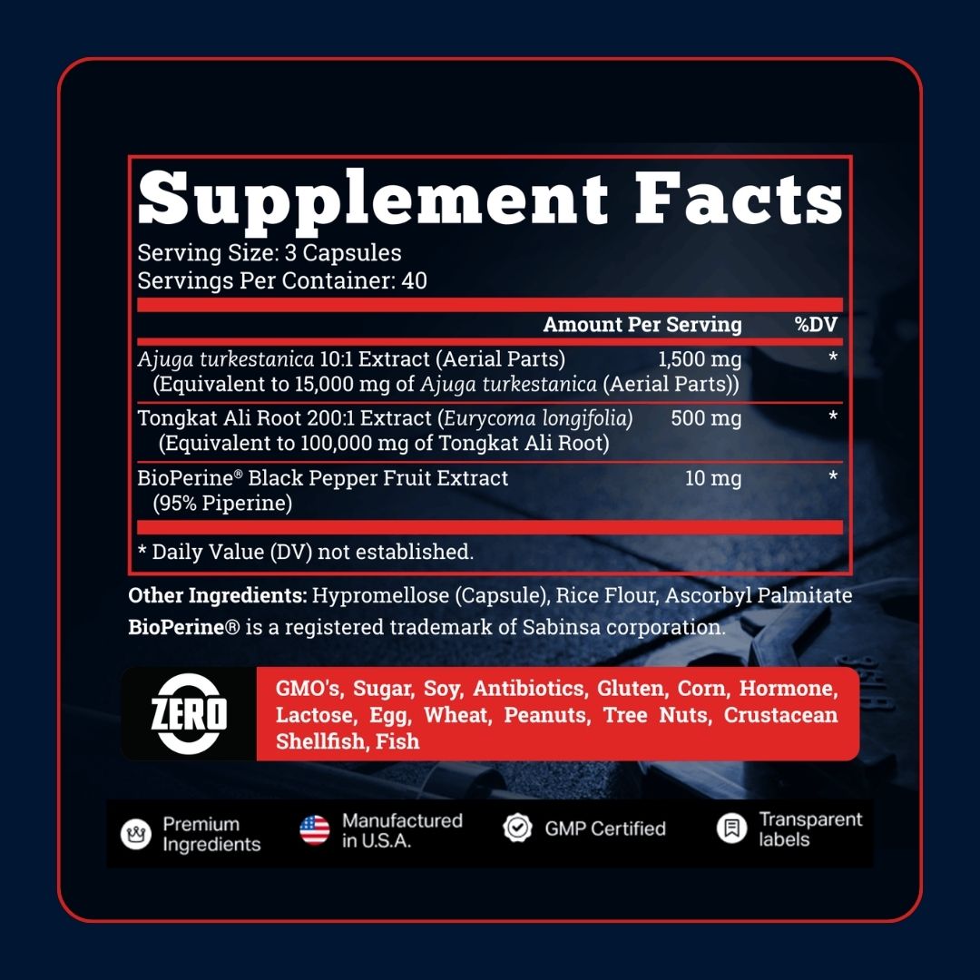 TURKESTERONE® SUPLEMENTO DE TESTOSTERONA PARA HOMBRES