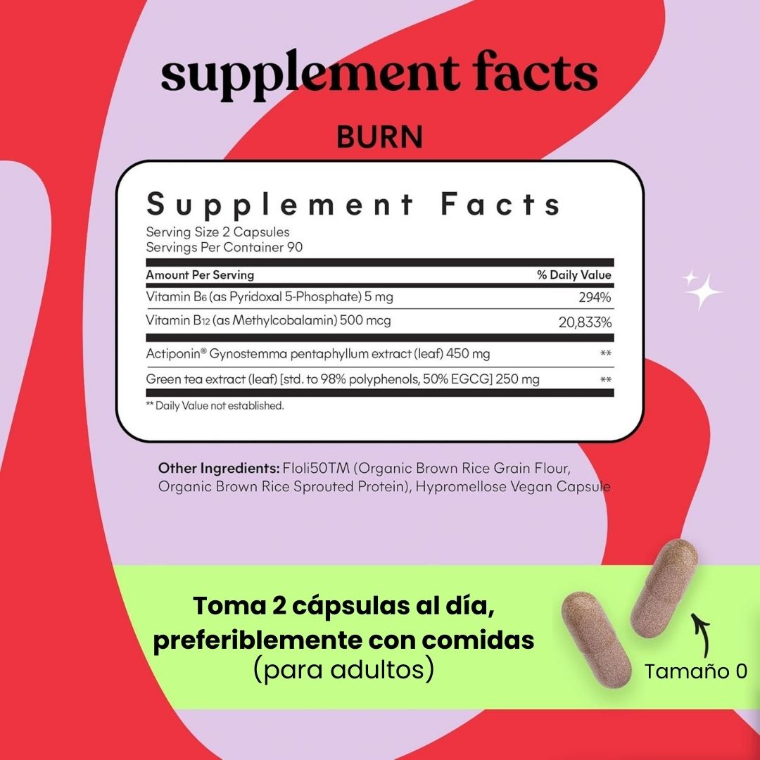 LEMME BURN® - CÁPSULAS QUEMA GRASA NATURALES