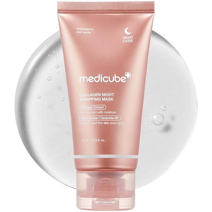 MEDICUBE - Mascarilla facial de colágeno para usar durante la noche