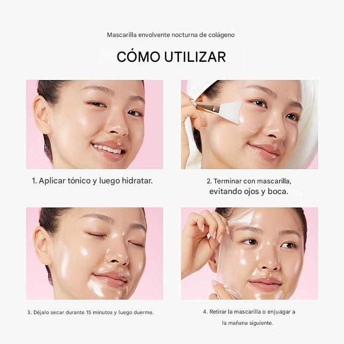 MEDICUBE - Mascarilla facial de colágeno para usar durante la noche