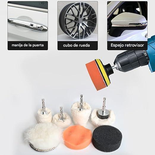 Kit Taladro Discos Para Polichar Pomos