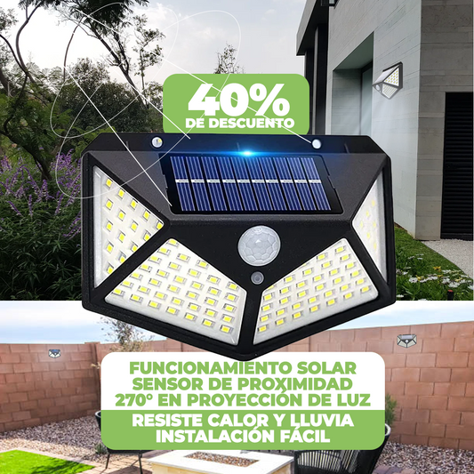 LAMPARA SOLAR 100 LEDS CON SENSOR DE MOVIMIENTO | EL ORIGINAL®