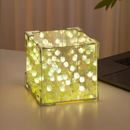 LÁMPARA DE TULIPANES® - Lámpara nocturna LED decorativa, cubo mágico
